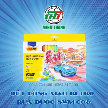 BÚT LÔNG MÀU PASTEL RỬA ĐƯỢC SWM-C08