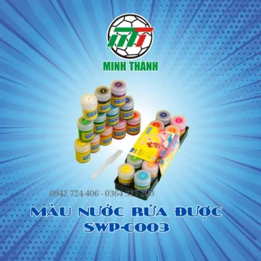 MÀU NƯỚC RỬA ĐƯỢC SWP-C003 12 MÀU