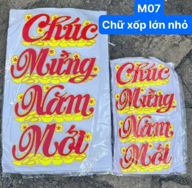 Chữ Chúc Mừng Năm Mới Xốp