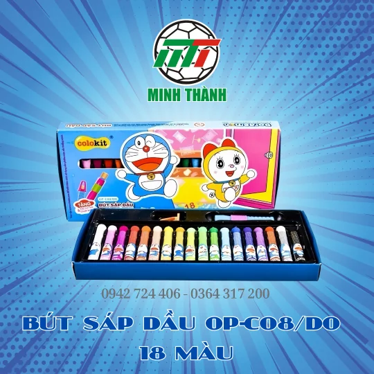 BÚT SÁP DẦU OP-C08/DO 18 MÀU