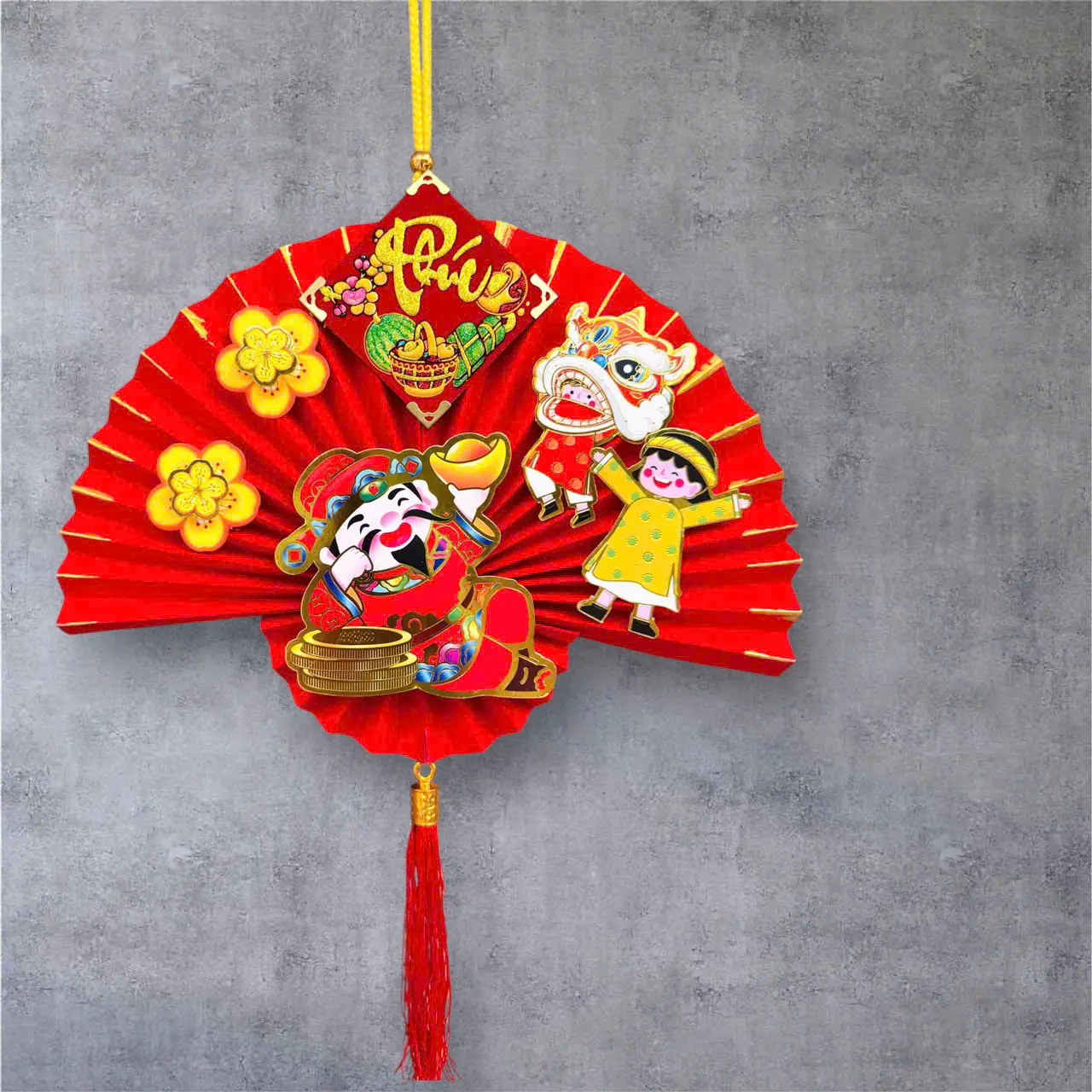 Quạt Decor Tết